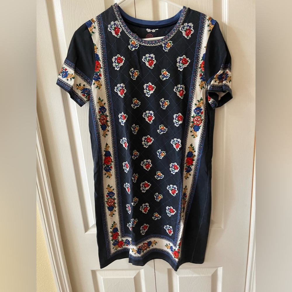 Tory Burch Navy Floral Cotton dress